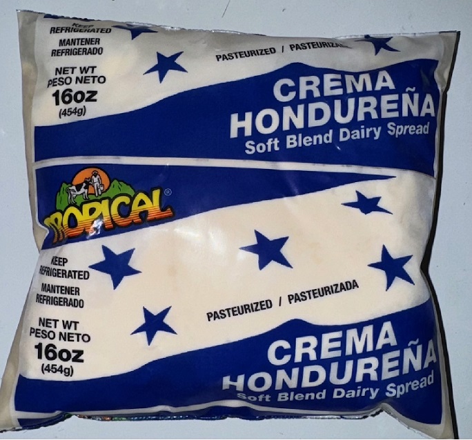 Crema Hondure&ntilde;a Pasteurizada 8 Unidades 16 Oz (454 Gr)c/u- Soft Blend Dairy Spread 8 units 16 Oz e/a