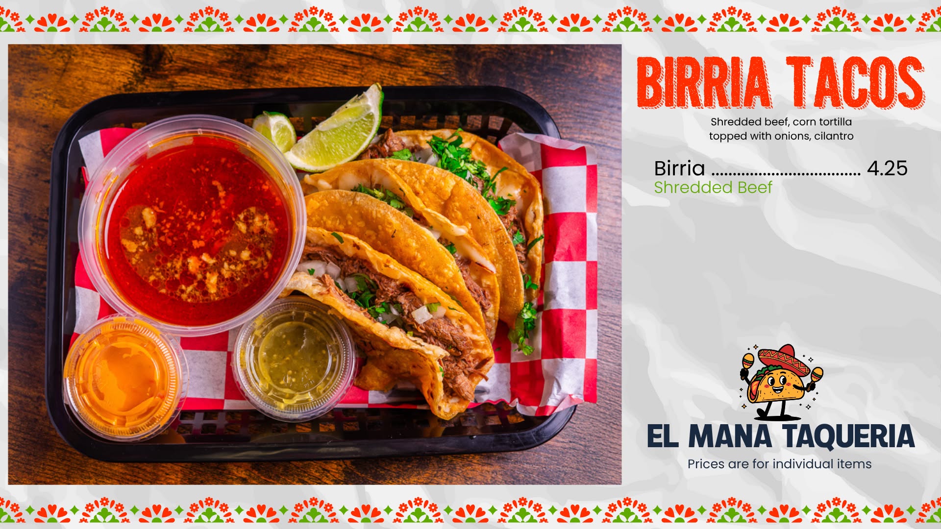 Our Menu